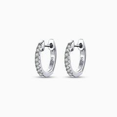 Vioraia Sparkling Huggie Earrings