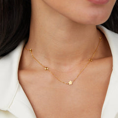 Vioraia Flower Power 18K Gold Chain Necklace