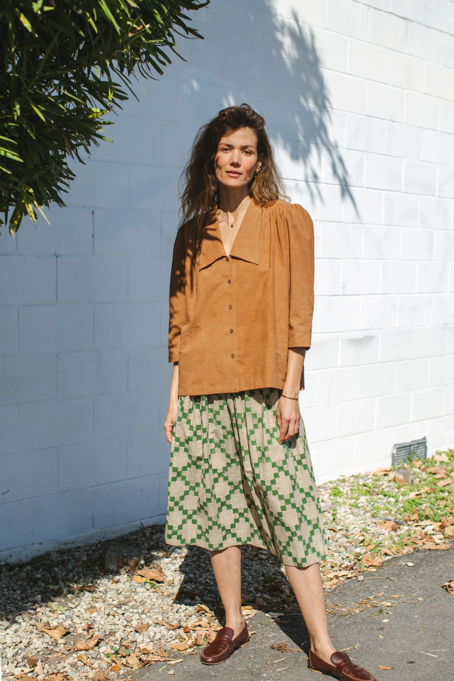 Checkered Green skirt