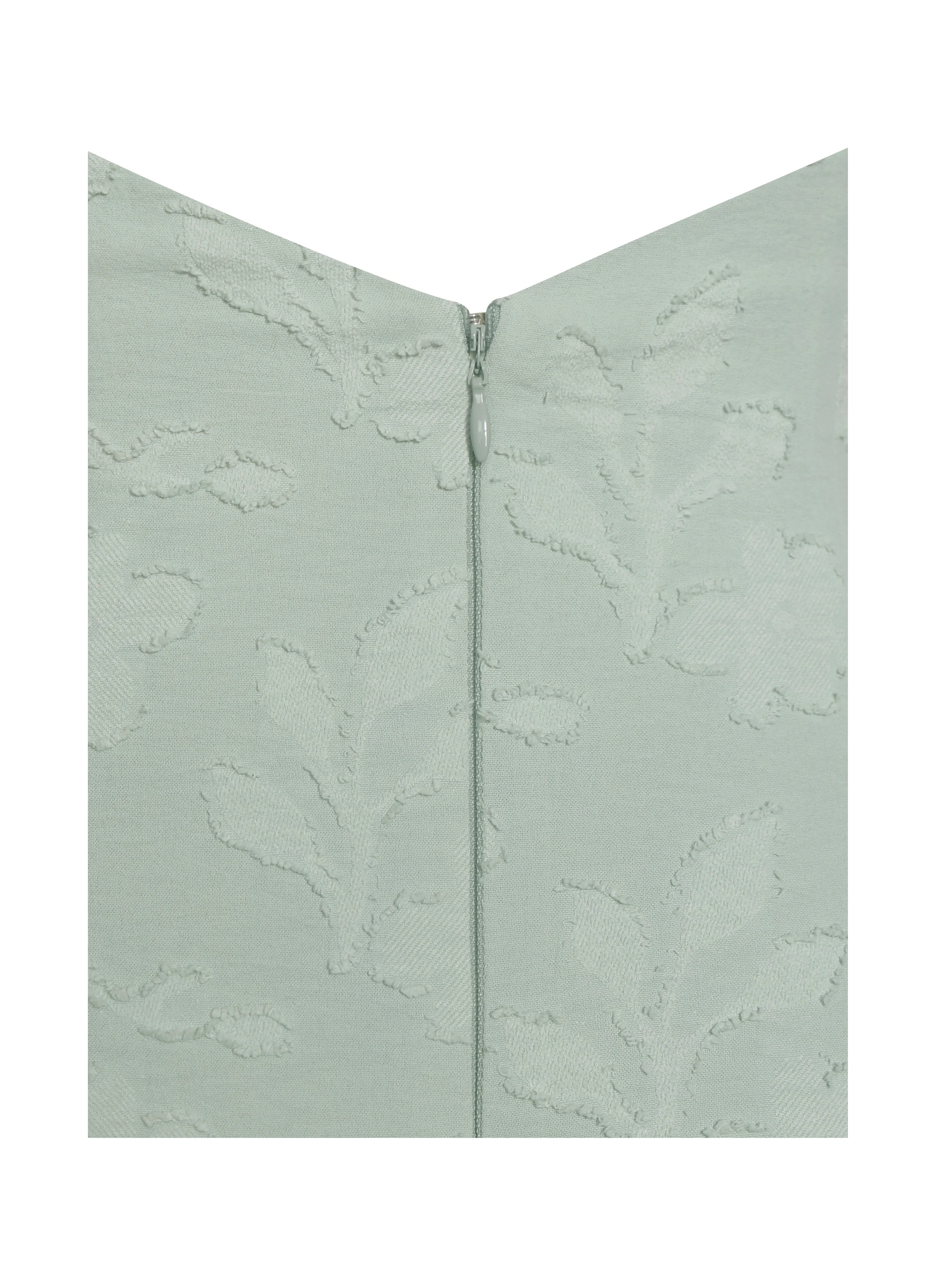 Magda Mint Green Deep V Neck Halter A-line Midi Dress