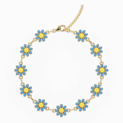Vioraia Flowers Anklet