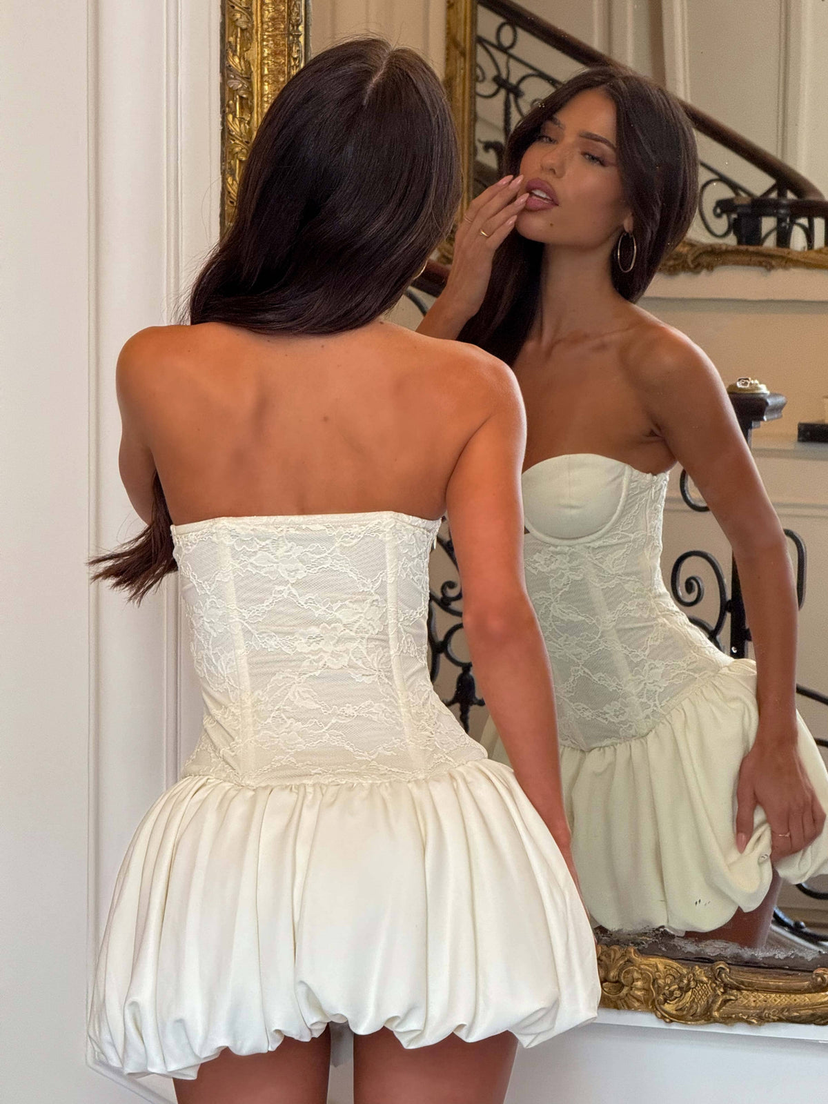 Lucy's TILDA MINI DRESS IVORY