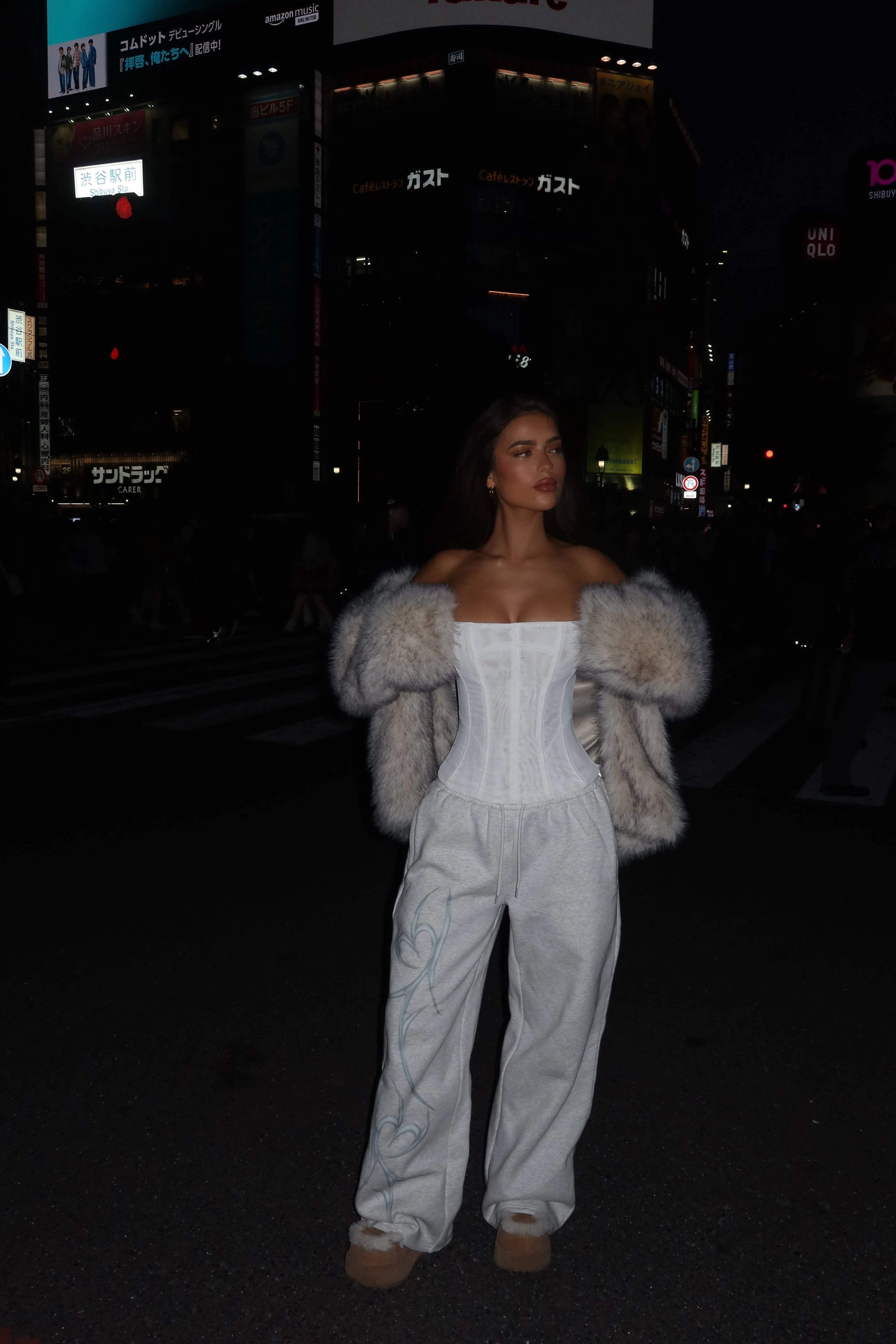 Lucy's SOLA MESH CORSET TOP WHITE