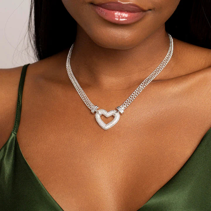 Vioraia Paris Heart Pendant Jewelry Set