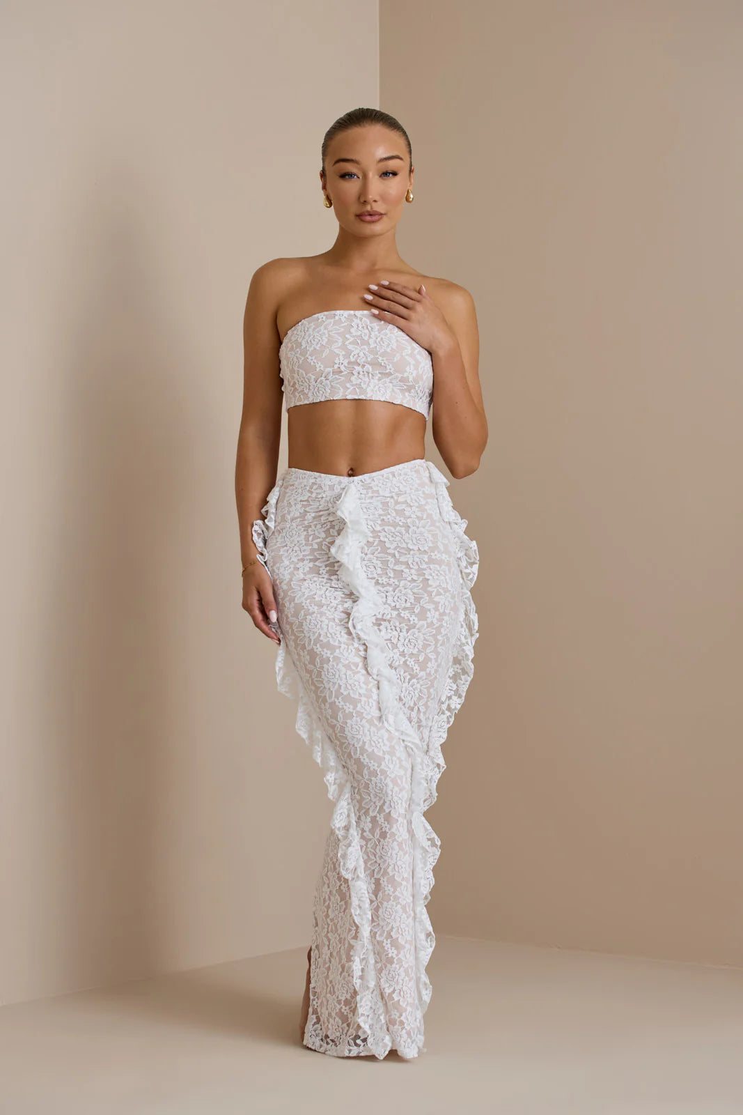 ARIEL CO-ORD | WHITE LACE - SALE