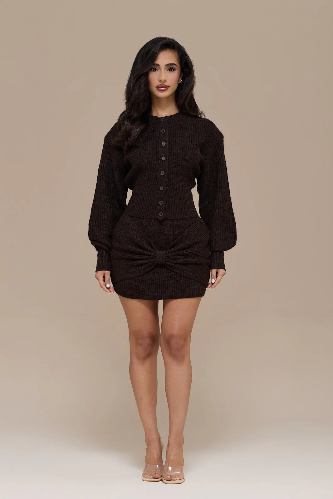 BEAU MINI SKIRT  | BROWN