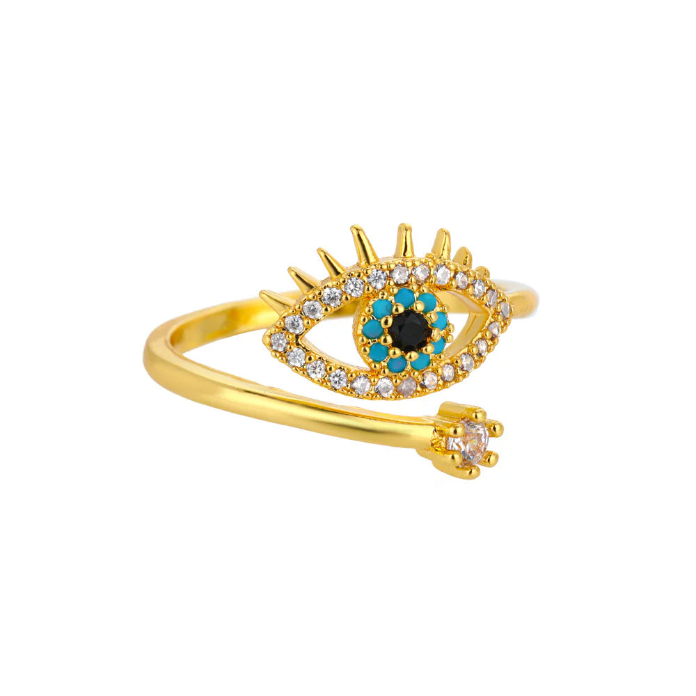 Vioraia Blue Evil Eye Ring