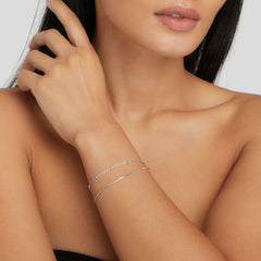 Vioraia Pia Silver Layered Bracelet