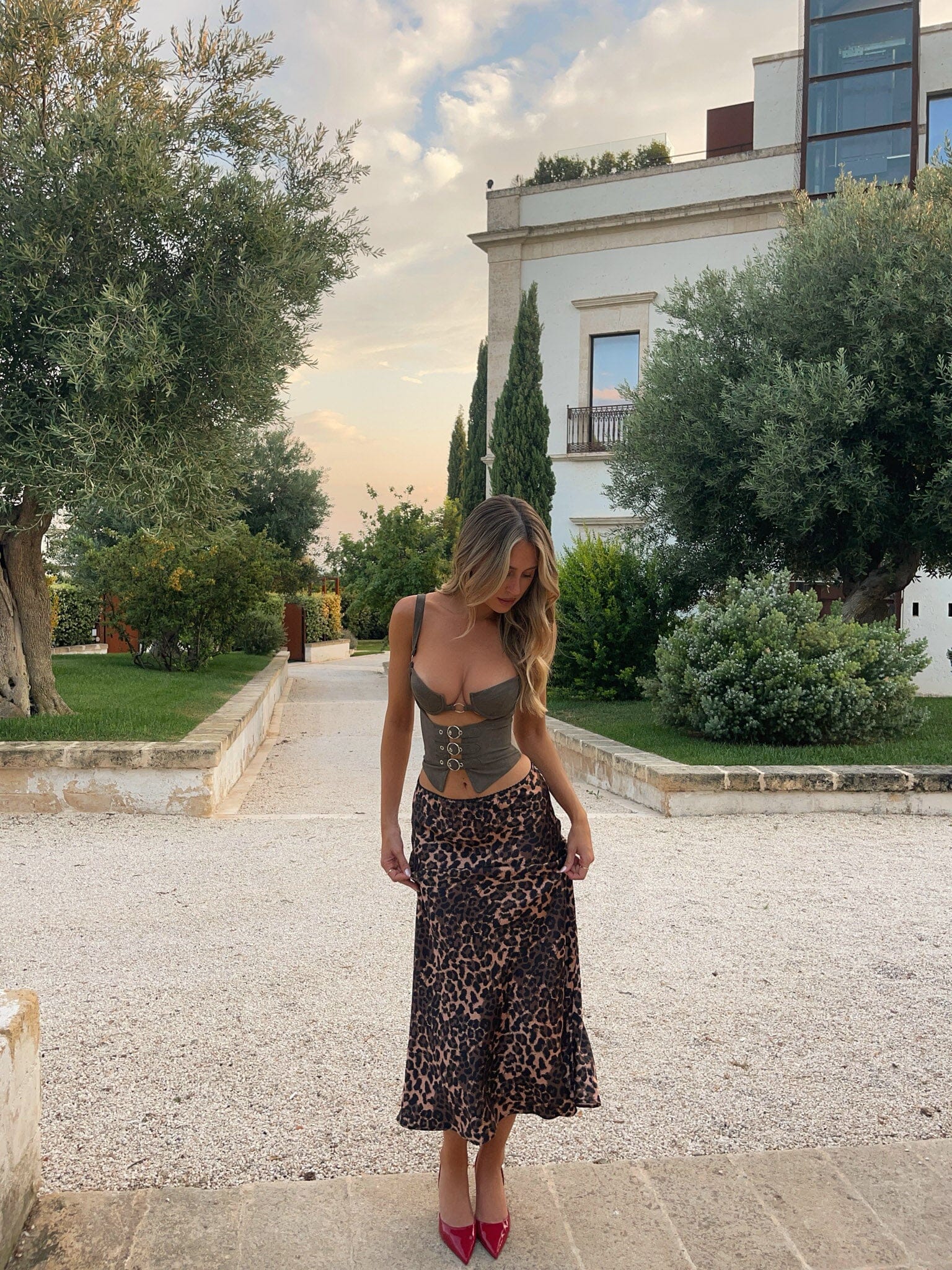 Lucy's PIPPER TOP BROWN PU