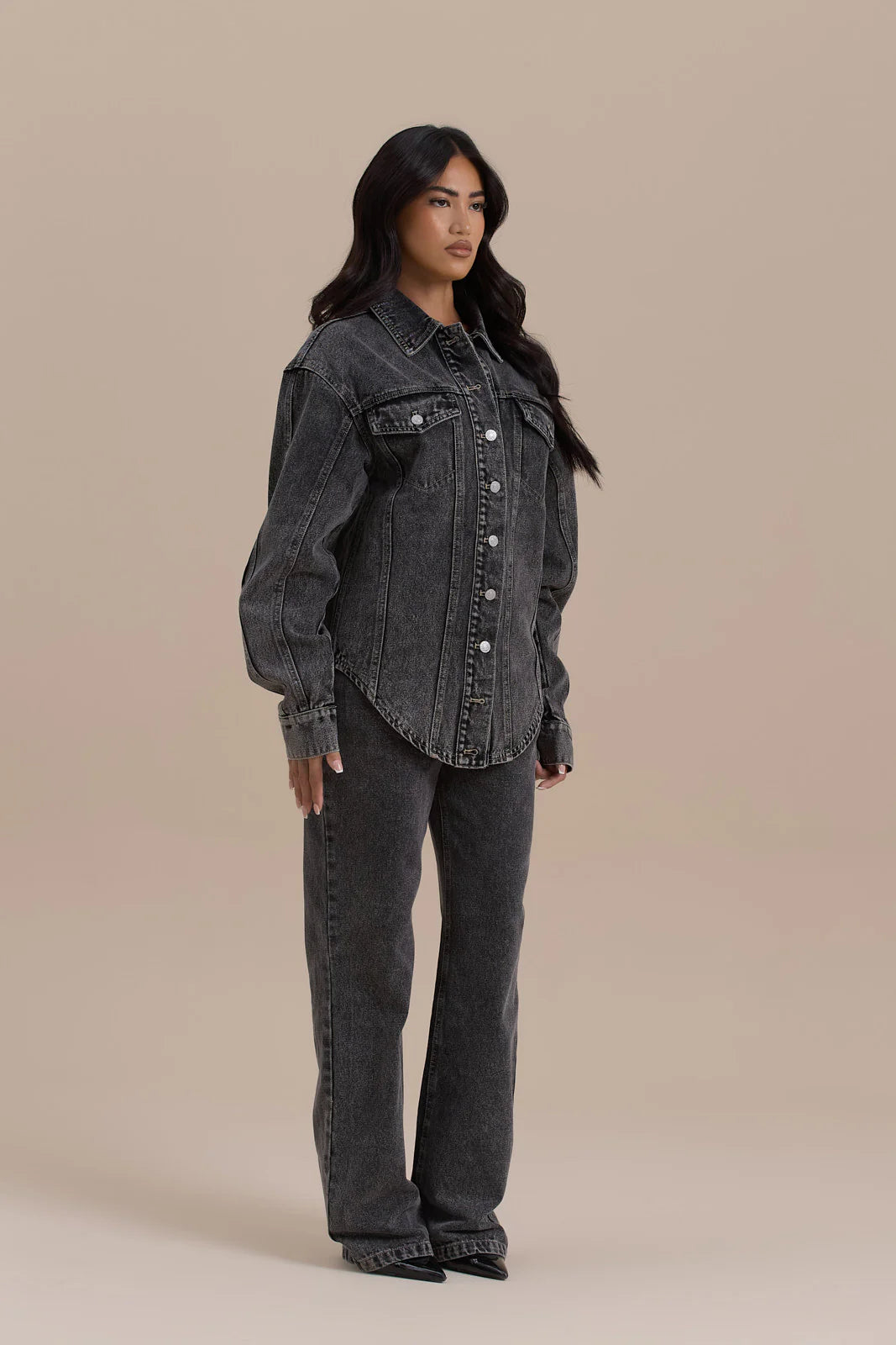 ALIX RELAXED FIT JACKET | DARK WASH DENIM