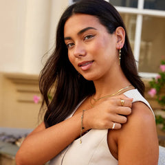 Vioraia Kira Crystal Drop Hoop Earrings