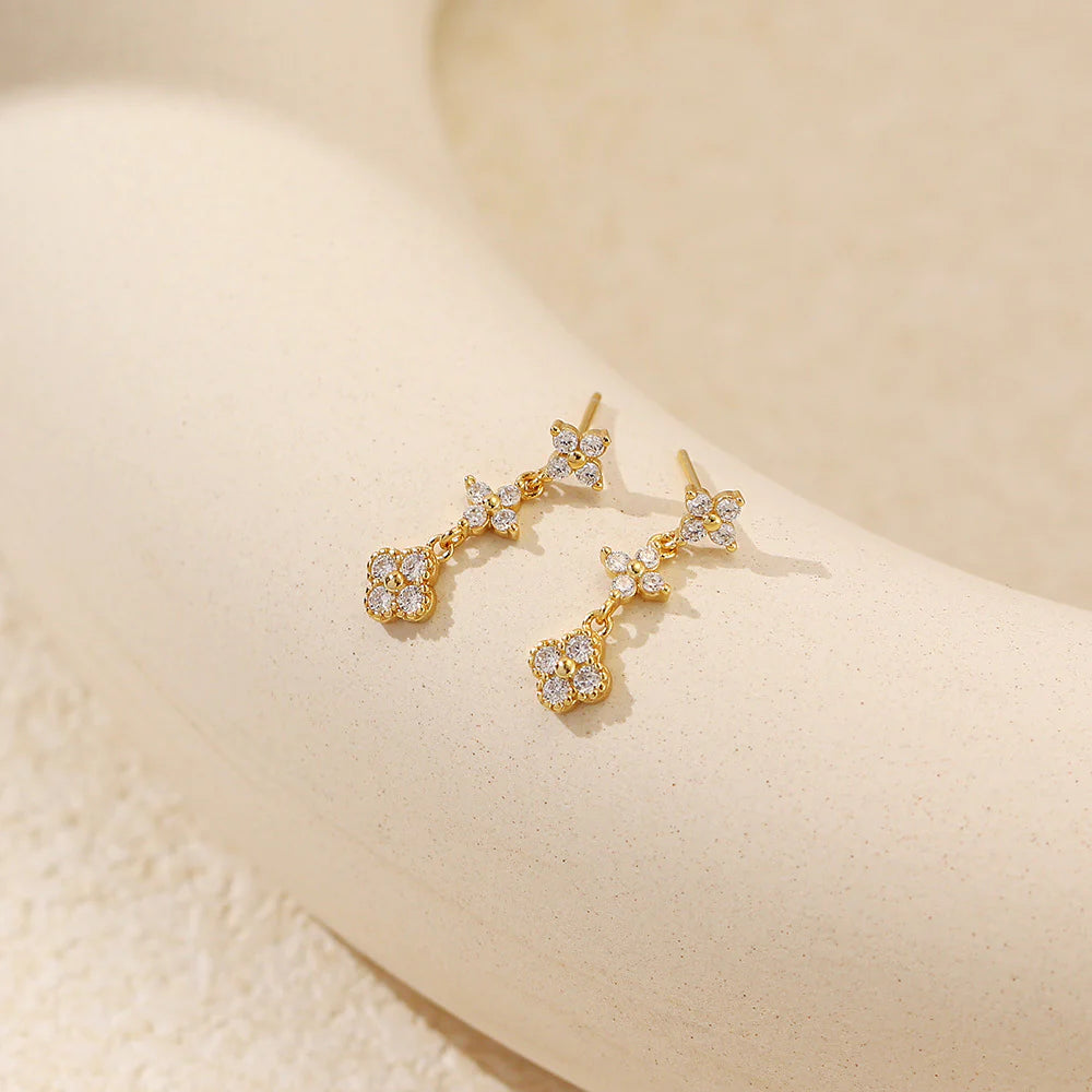 Vioraia Evelyn Crystal Bloom Earrings