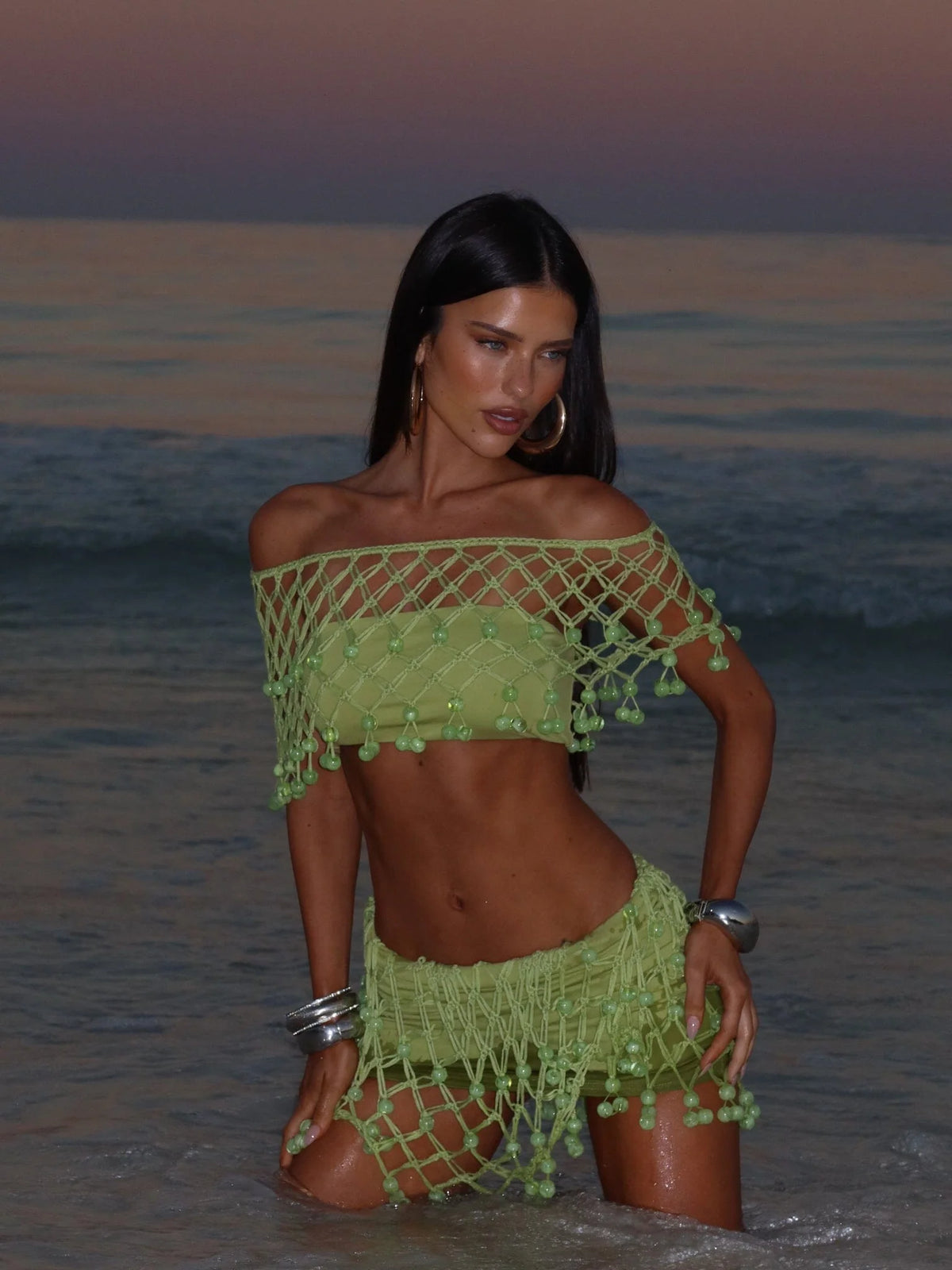 Lucy's YVON MINI SKIRT GREEN