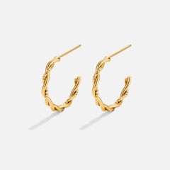 Vioraia Maria Twisted Semi Hoop Earrings