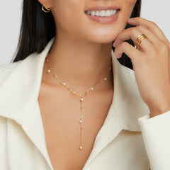 Vioraia Freshwater Lariat Drop Necklace