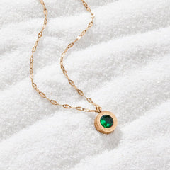 Vioraia Green Crystal Athena Necklace