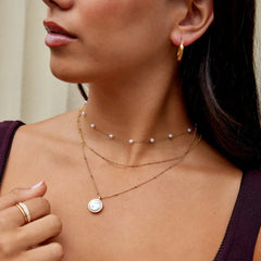 Vioraia Mother Of Pearl Pendant Necklace