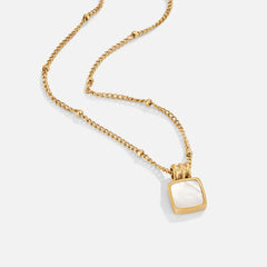 Vioraia Lucia White Shell Pendant Necklace
