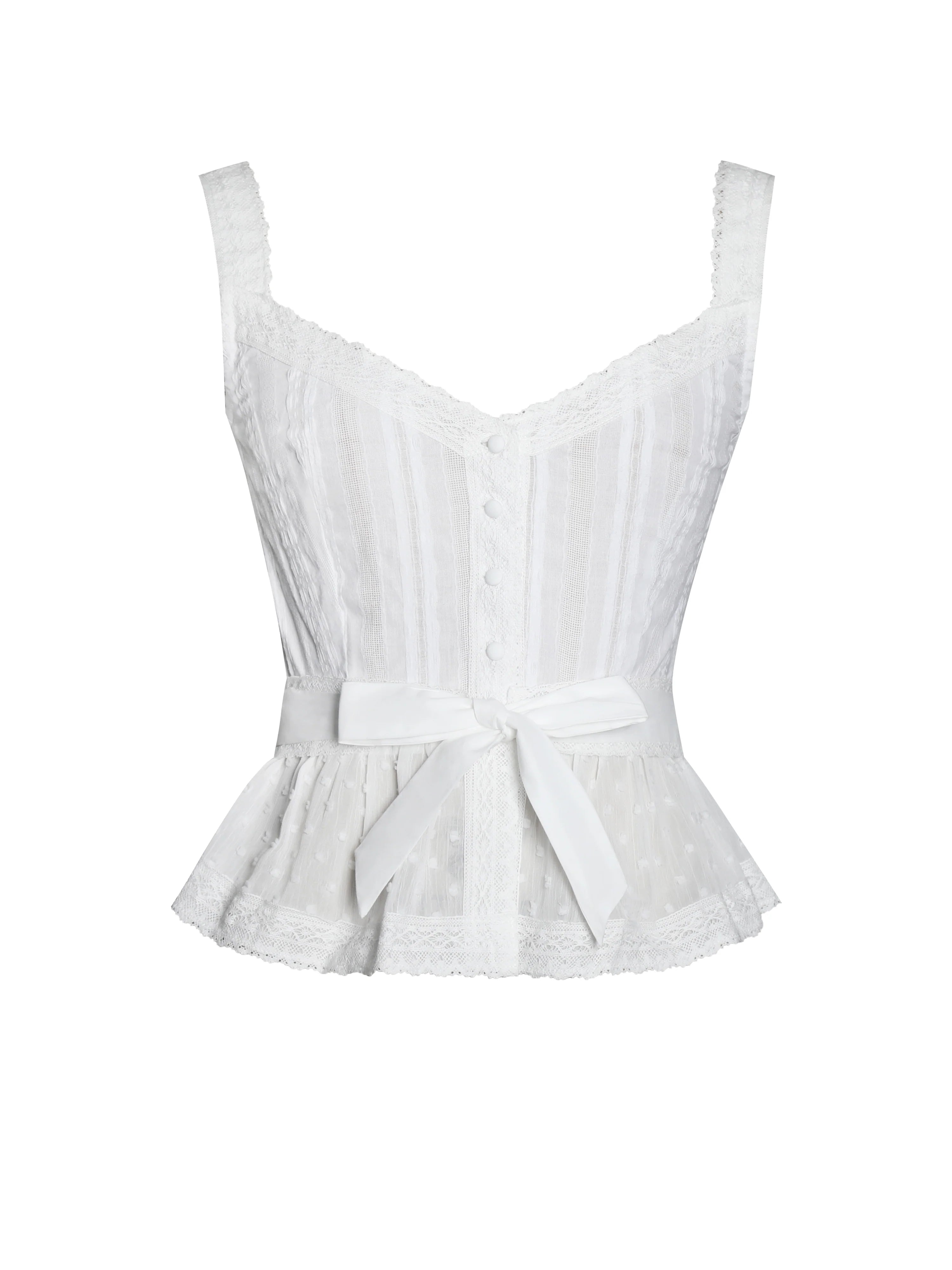 Aliya Cotton Poplin Button Up Sleeveless Top
