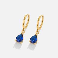 Vioraia Blue Marina Crystal Drop Earrings