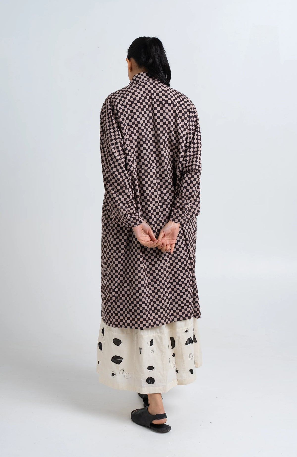 Lightweight Checkered Duster jacket