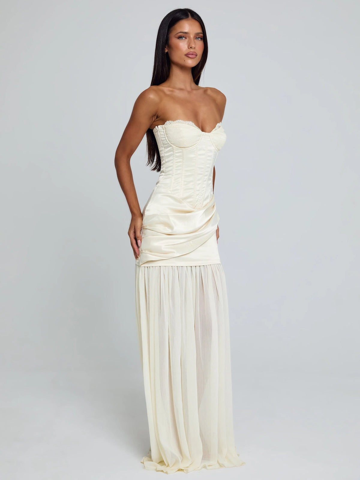 Lucy's ROWNA MAXI DRESS IVORY