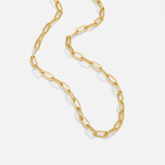 Vioraia 18K Gold Paperclip Charm Necklace