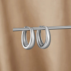 Vioraia Valentina Silver Hoop Earrings