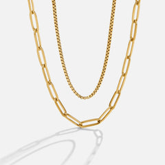 Vioraia Amanda Layered Gold Chain  Necklace