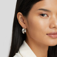 Vioraia Talia Silver Hoop Earrings