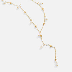 Vioraia Freshwater Lariat Drop Necklace