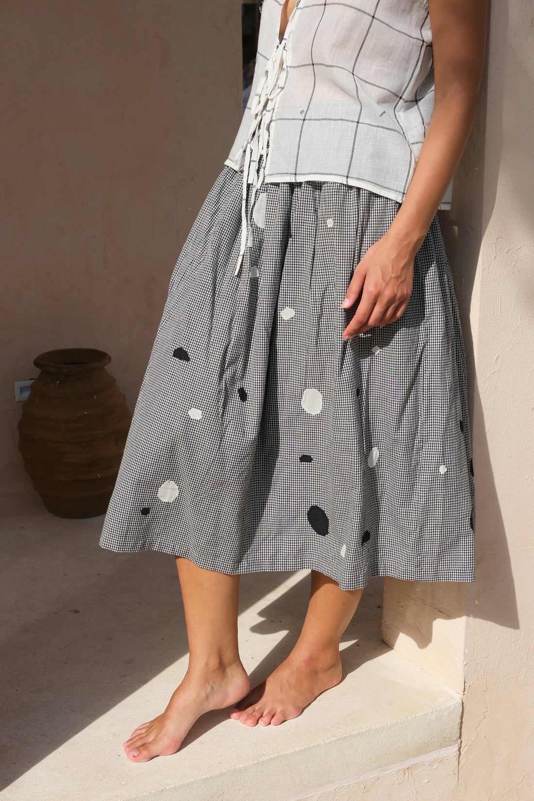 All Dots Are Not Black Skirt