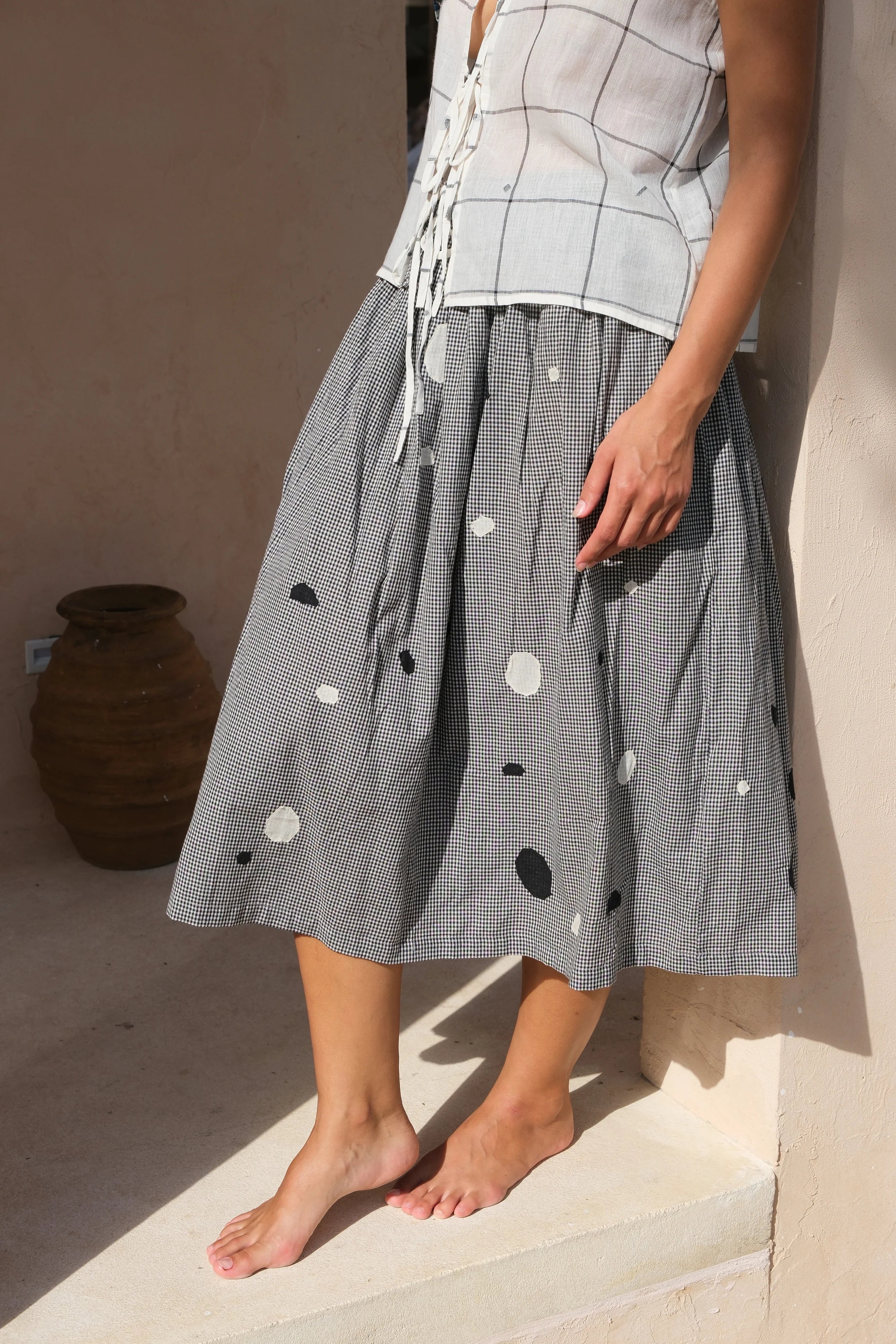 All Dots Are Not Black Skirt