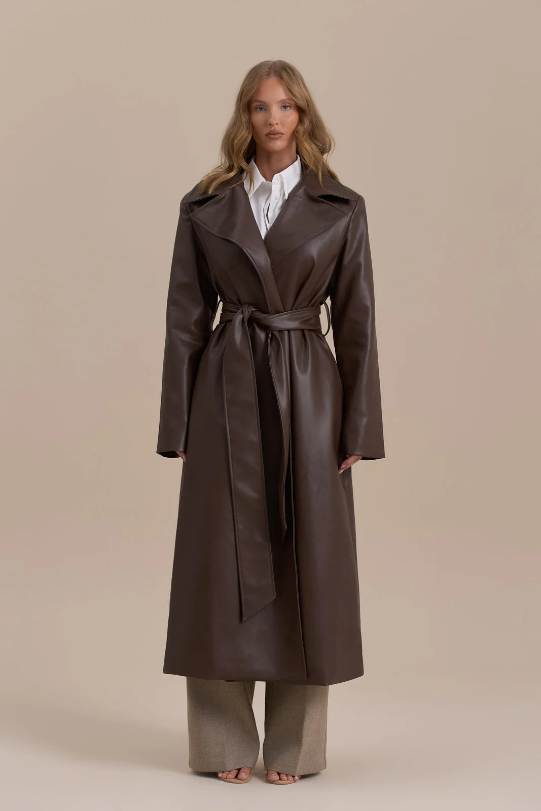 ANUSHKA TRENCH COAT | CHOCOLATE