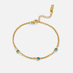 Vioraia Layered Blue Athena Crystal Bracelet