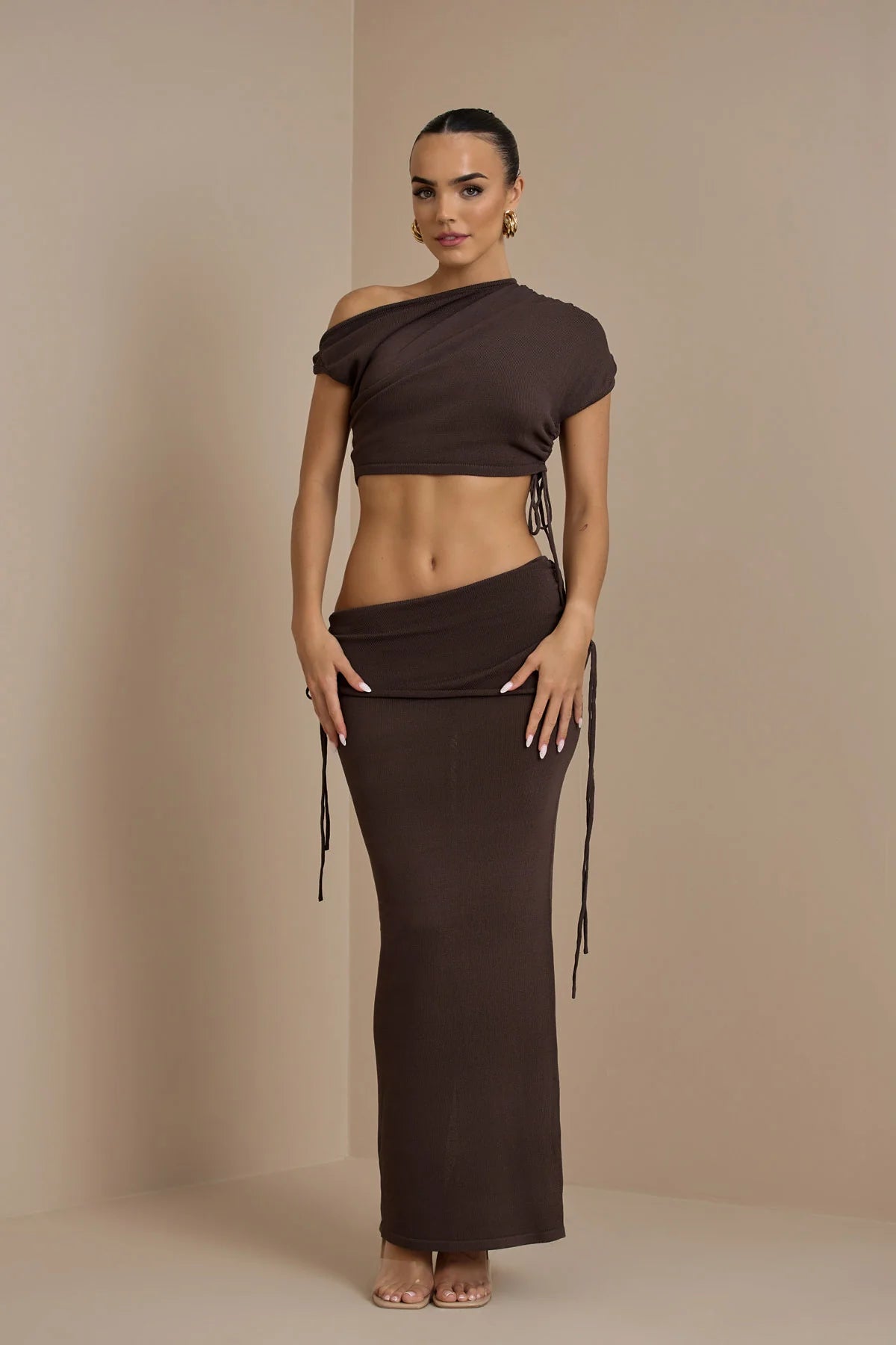 YRIS KNIT CO-ORD | CHOCOLATE