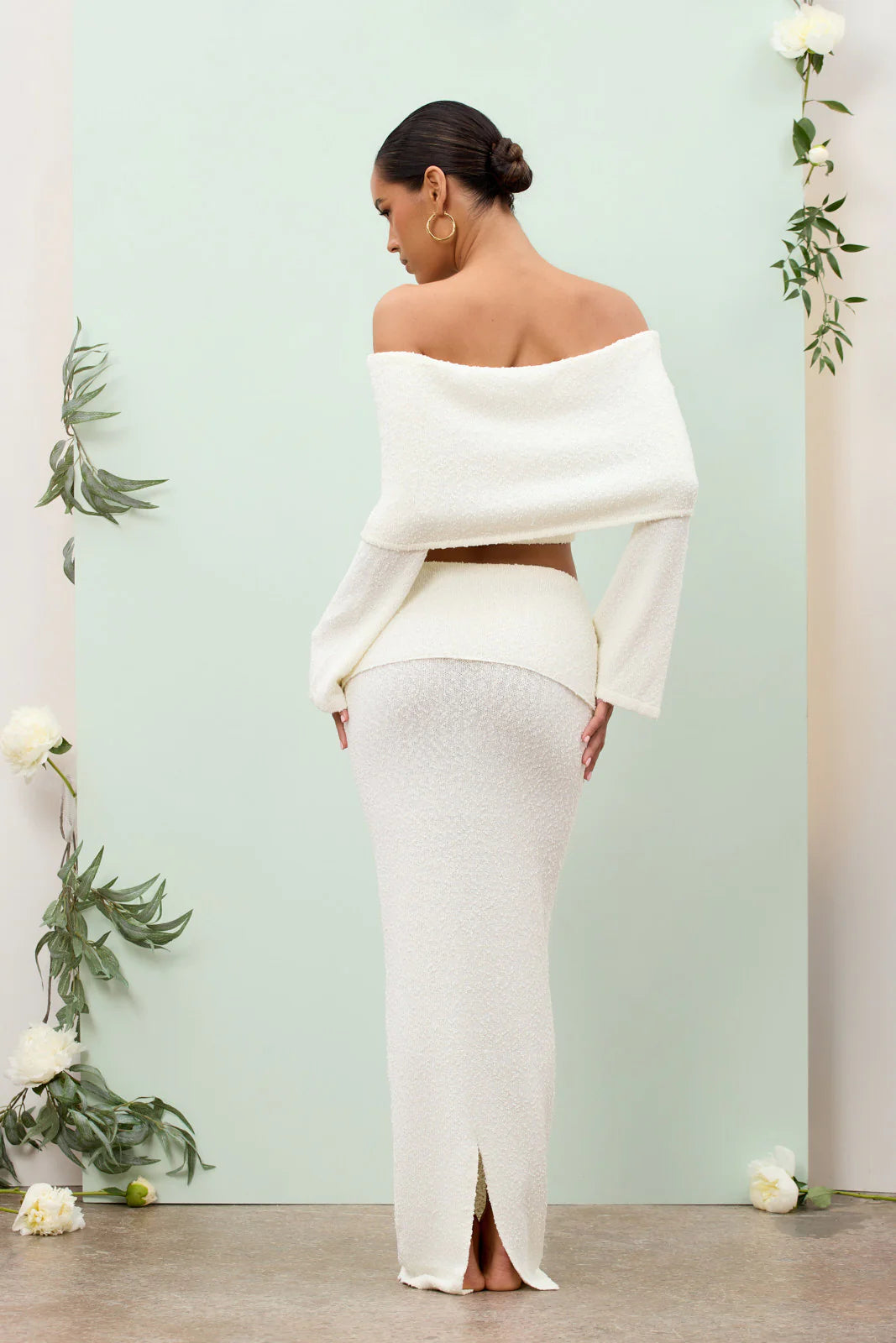 YASMIN BOUCLE KNIT CO-ORD | CREAM