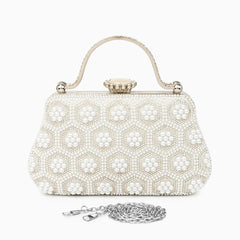 Vioraia Clarab  Pearl Clutch Bag