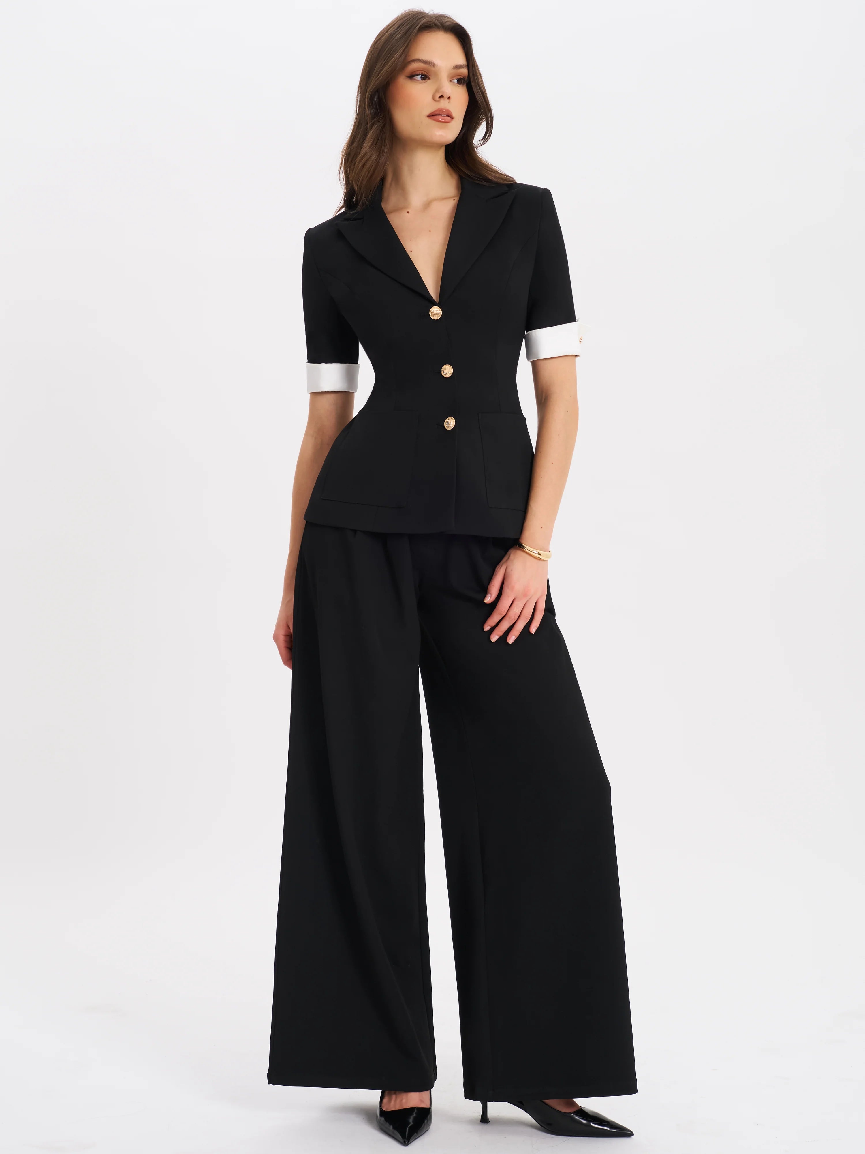 Aleena Short Sleeve Business Casual Blazer
