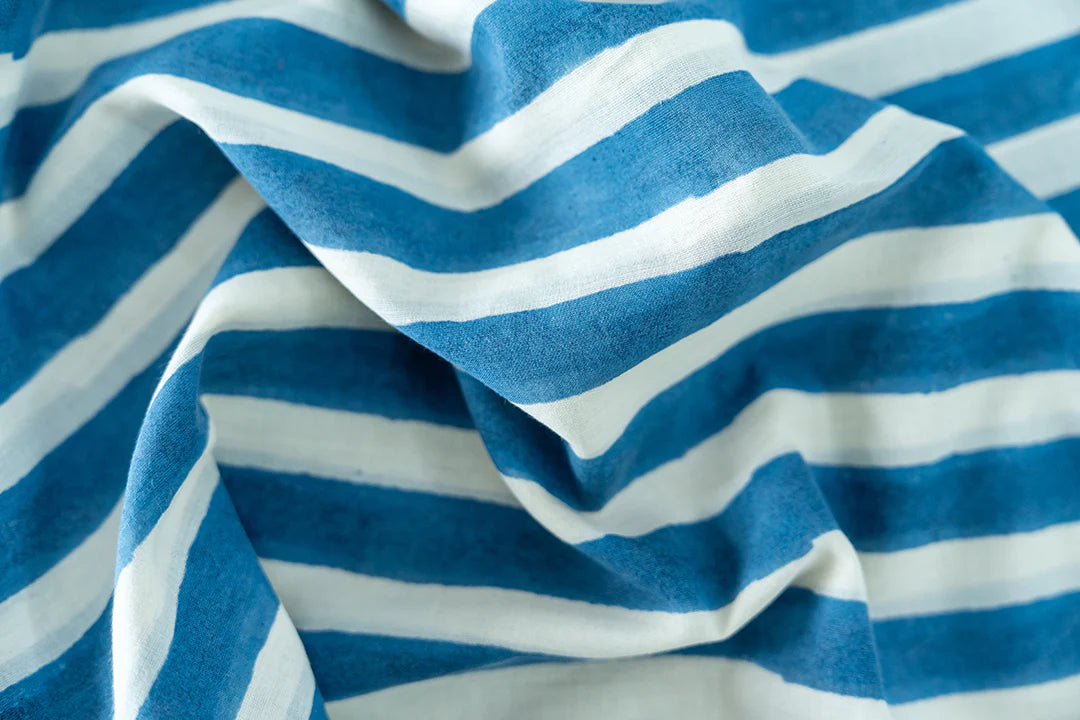 Blue-Striped Vacation Dress