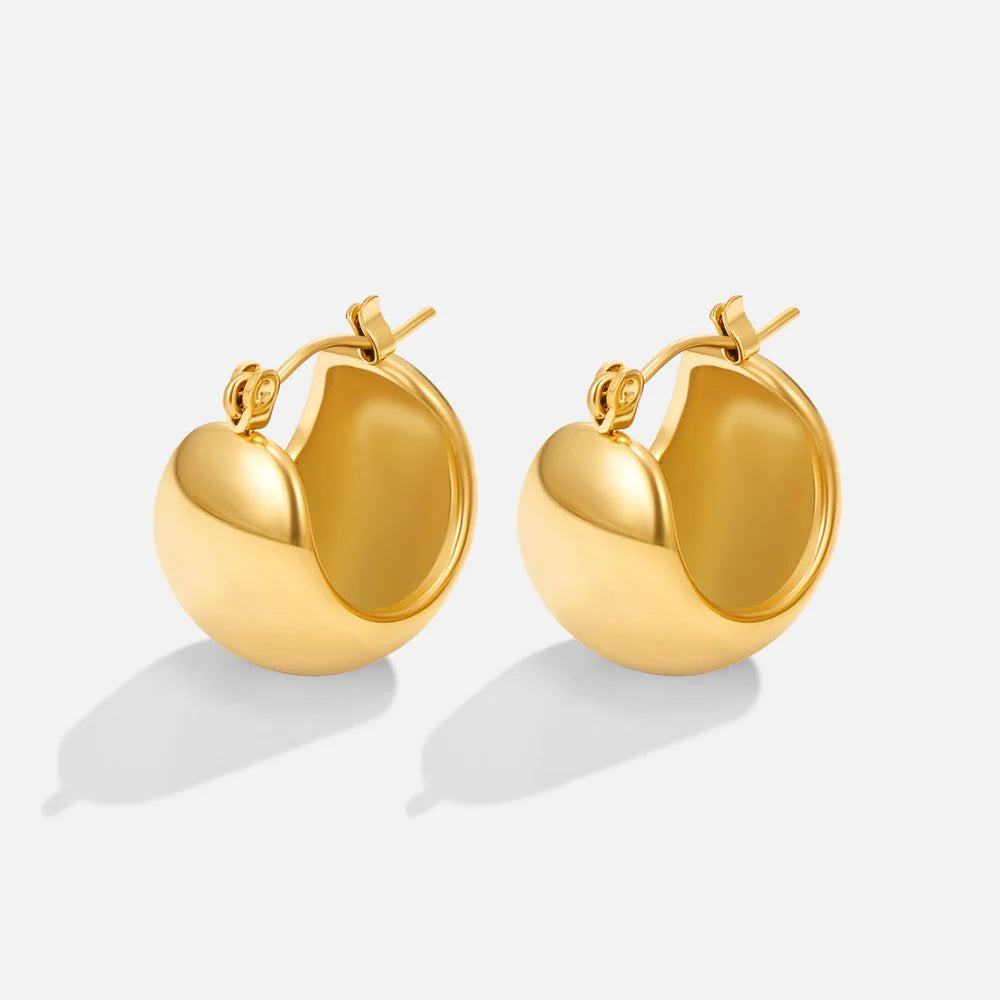 Vioraia Tara Gold Chunky Hoop Earrings