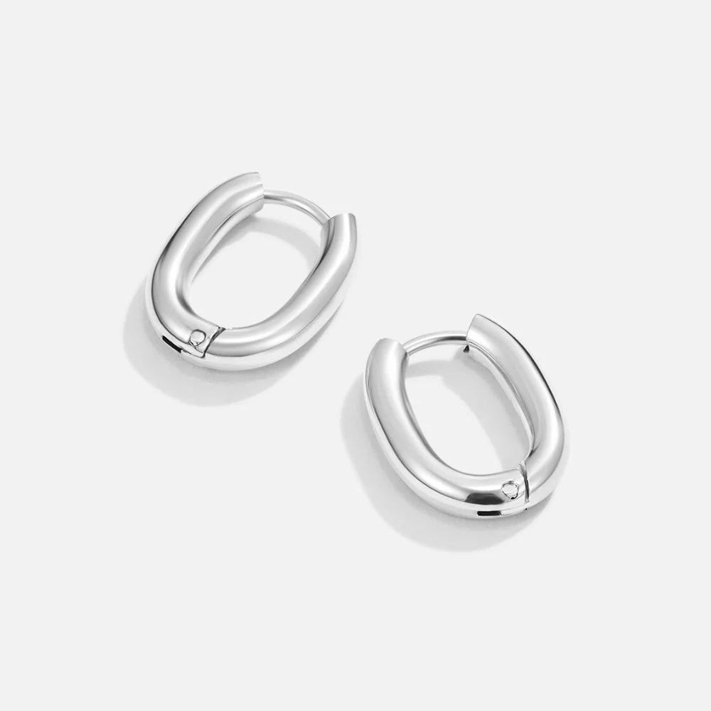 Vioraia Madison Silver Hoop Earrings