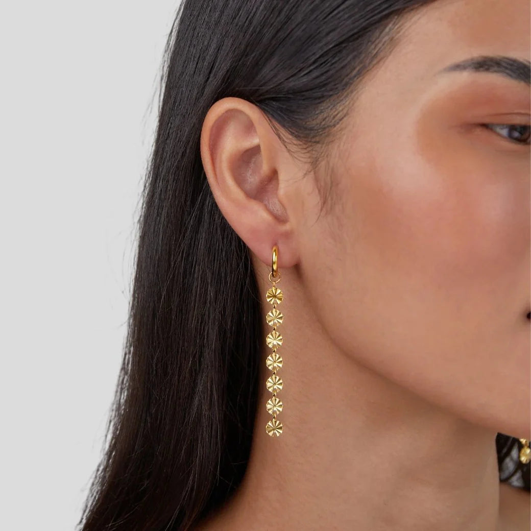 Vioraia Amari 18K Gold Disc Earrings