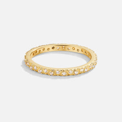 Vioraia Arquette Gold & Crystal Band Ring