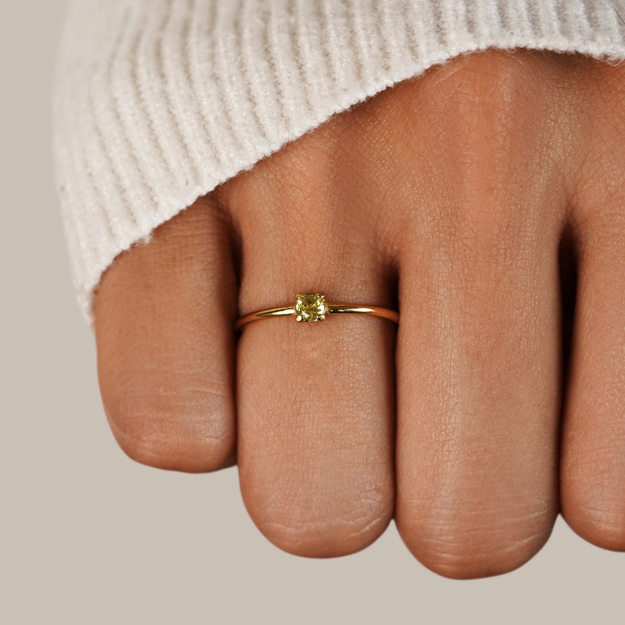 Vioraia Birthstone 18K Gold Rings
