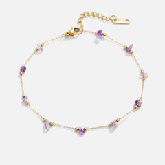 Vioraia Amethyst Stone Anklet