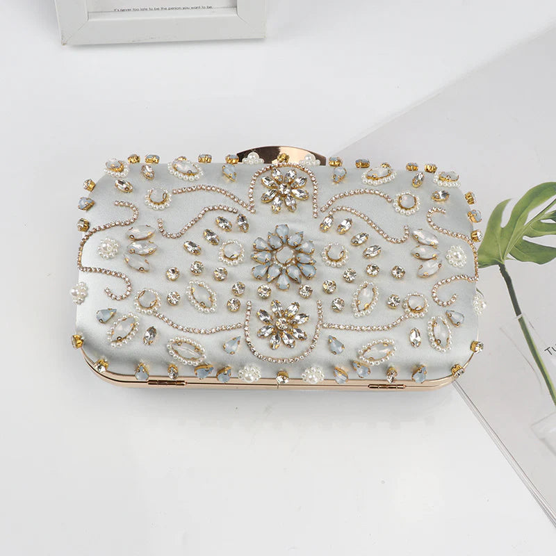 Vioraia Braelyn Bead Embroidered Clutch Bag