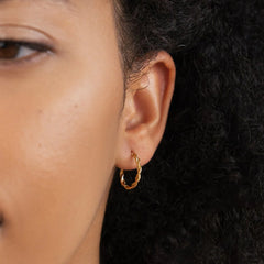 Vioraia Maria Twisted Semi Hoop Earrings