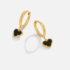 Vioraia Tainted Hearts' Hoop Earrings