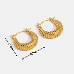 Vioraia Golden Mia Croissant Hoop Earrings